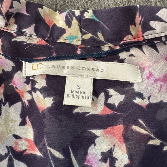 Lauren Conrad Floral Open Front Kimono Wrap Shawl Size Small - Picture 2 of 3